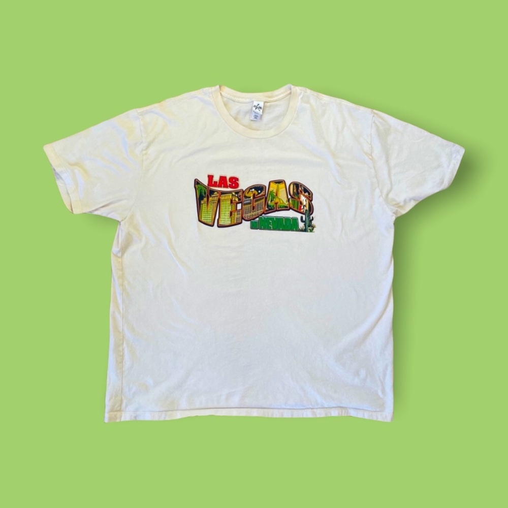 StarTee “Las Vegas Nevada” Cream Colored Tee Shirt | Size 2XL